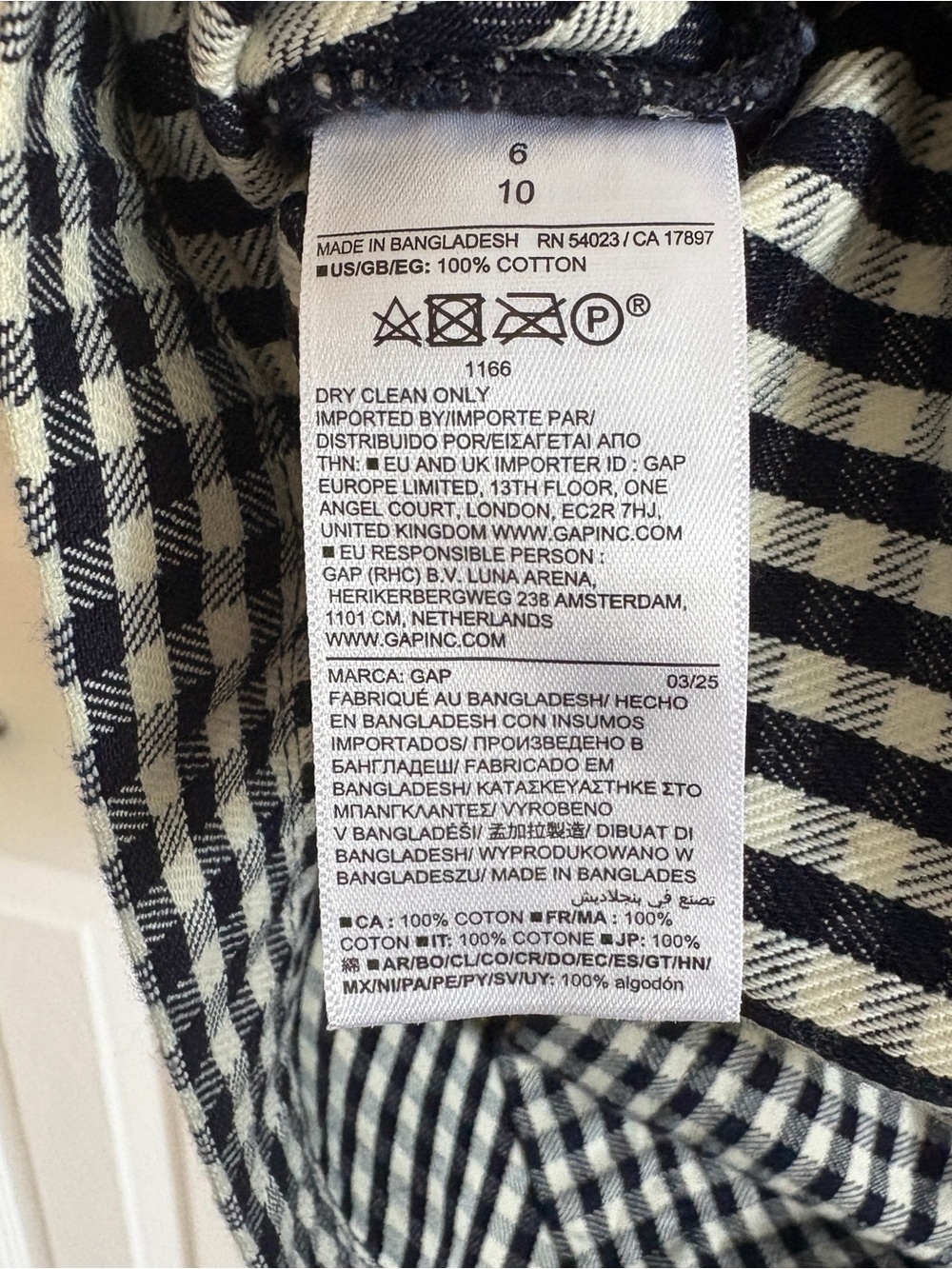 Gap x DOEN Denim Gingham Mini Dress - Picture 11 of 11